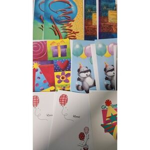 Greeting Card Happy Birthday Lot 15 Unused Envelopes Colorful For Him Kids Adult